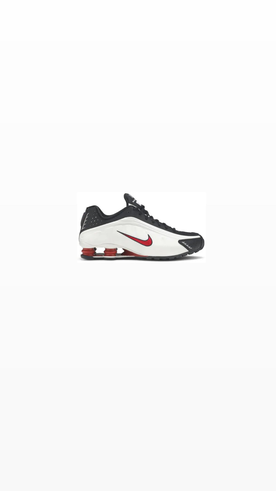 Nike Shox R4 Platinum Tint University Red Black
