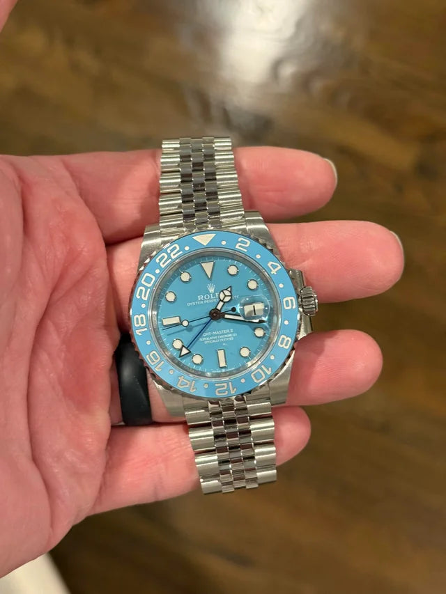 Role_x Oyster perpetual Gmt master Steel-Aqua Blue