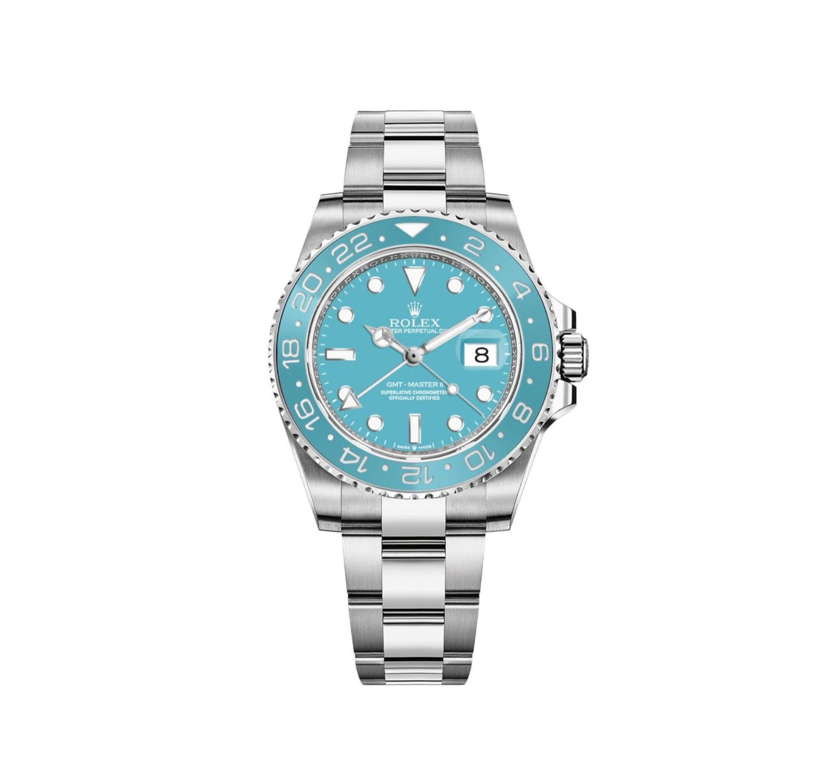Role_x Oyster perpetual Gmt master Steel-Aqua Blue