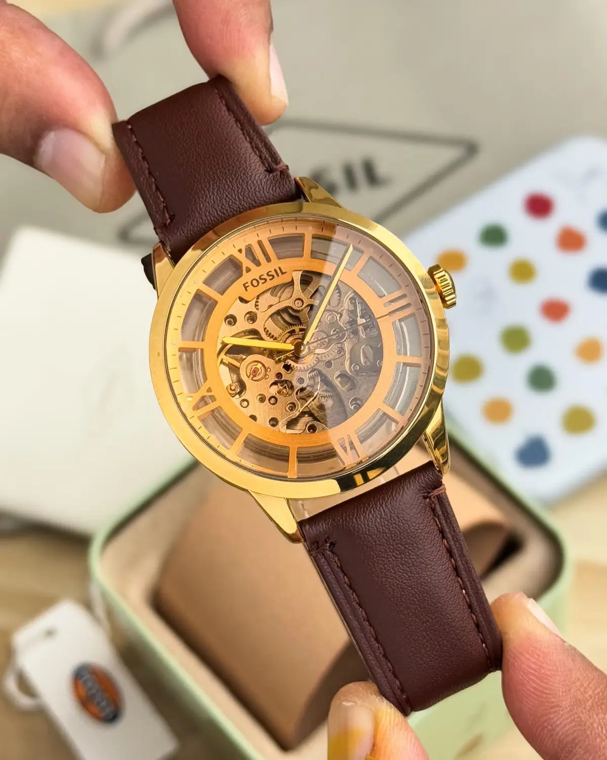 Fossi_l Townsman Brown-Gold
