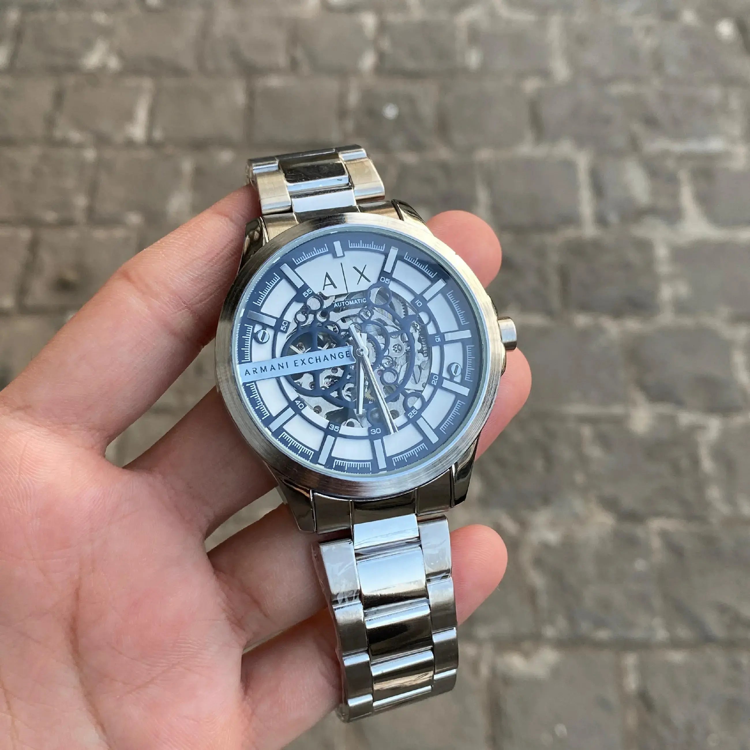 Arman_i Exchange Ax2418 Automatic Silver-Black