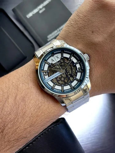 Arman_i Exchange Ax2418 Automatic Silver-Black
