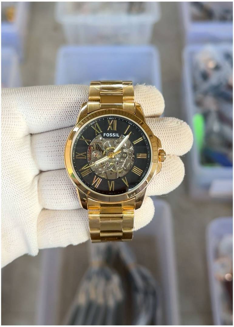 Fossi_l Flynn Automatic Gold-Black