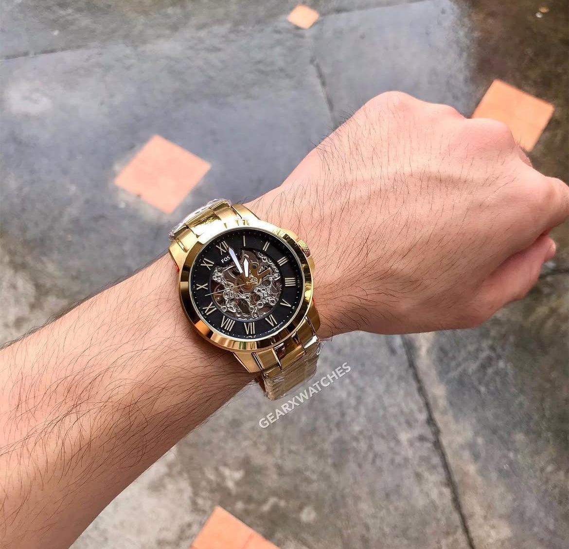 Fossi_l Flynn Automatic Gold-Black