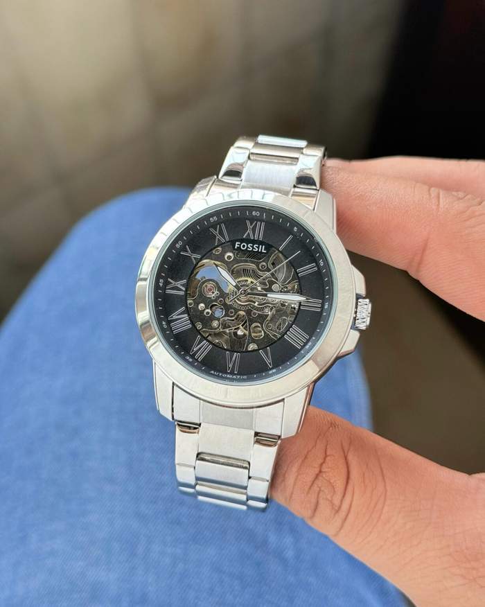 Fossi_l Flynn Automatic Silver-Black