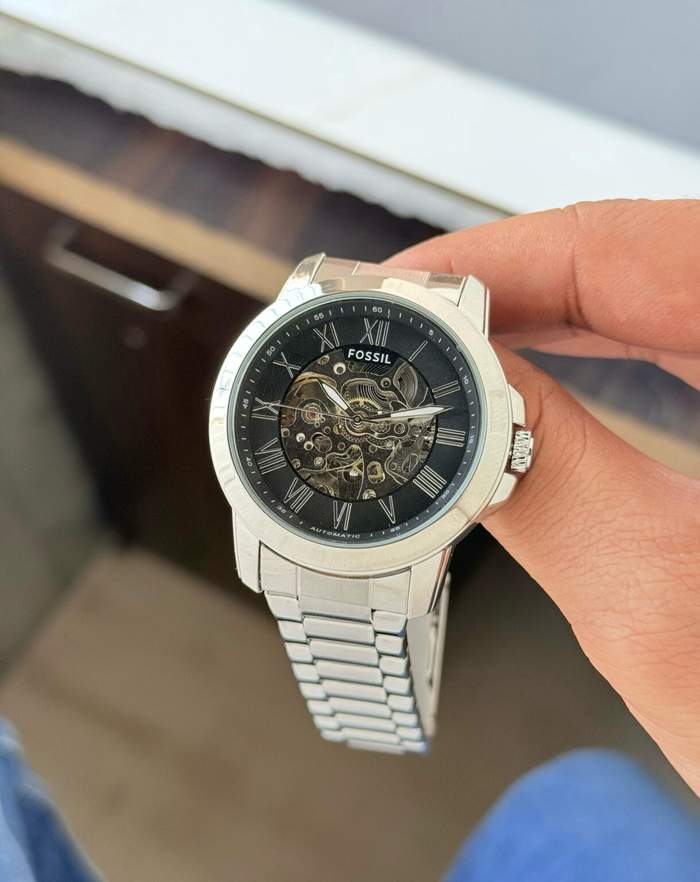Fossi_l Flynn Automatic Silver-Black