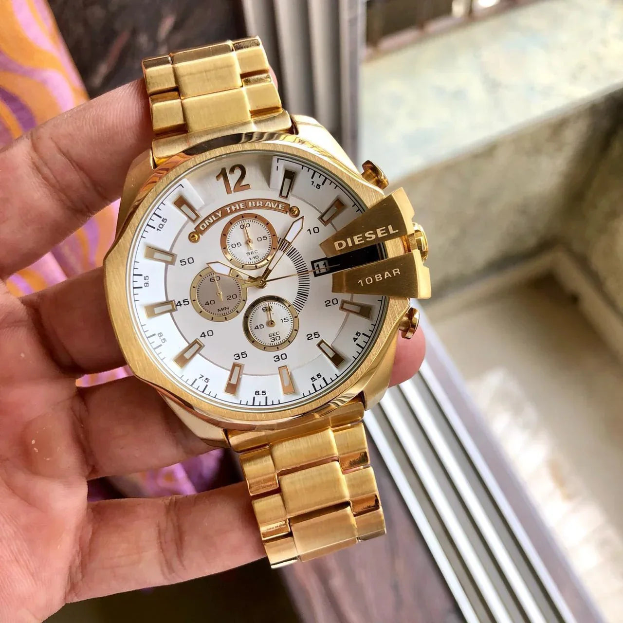 Diese_l 10 bar only the brave Gold-White